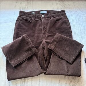 LOFT Chocolate Corduroy Trousers